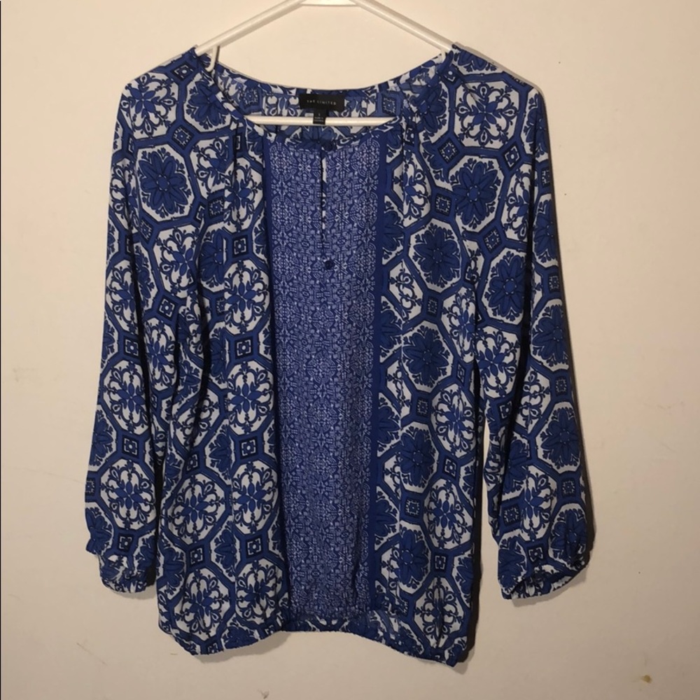 THE LIMITED blue blouse